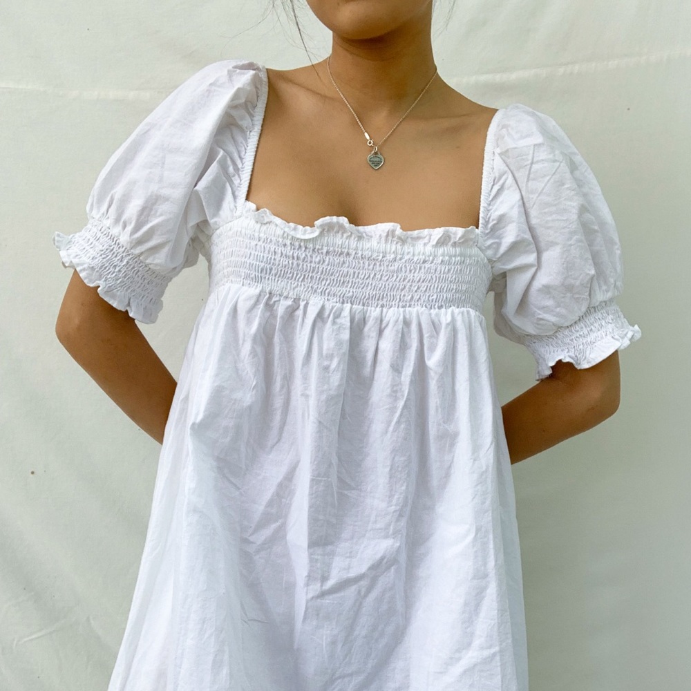 White baby doll dress